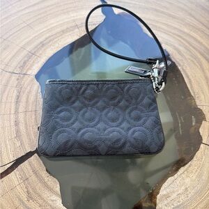 Coach Black Quilted Wristlet